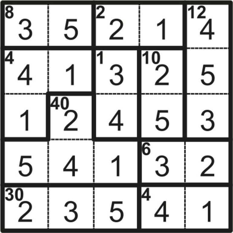 İşlemsiz Kendoku - Örnek Çözüm İşlemsiz Kendoku - Örnek Çözüm